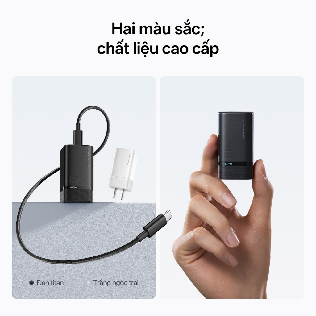 Củ Sạc Nhanh CUKTECH GaN 90W 3 Cổng Siêu Nhỏ Gọn Sạc Laptop 65W Cho iP 17/16/15/Xiaomi 17/Samsung S26/Oppo/Vivo | BigBuy360 - bigbuy360.vn