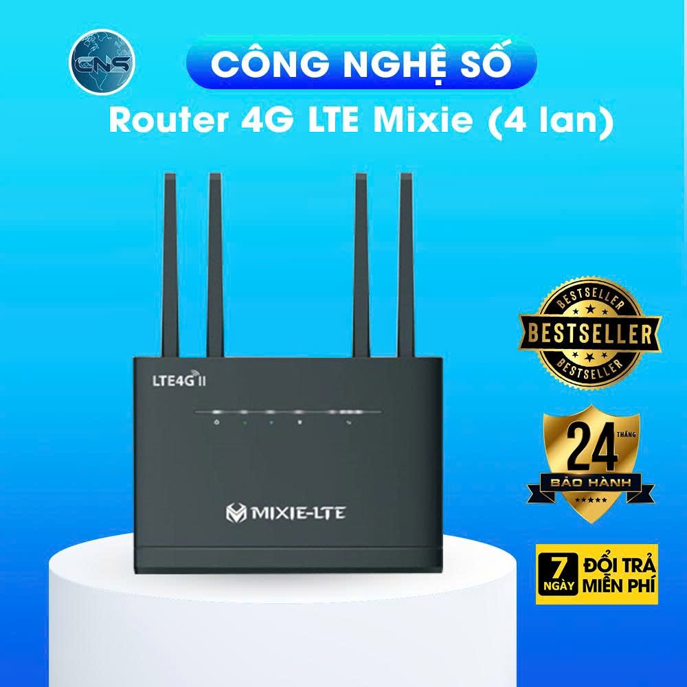 Bộ phát Wifi Mixie-LTE 4G II giải pháp internet linh hoạt | Router 4G LTE Mixie (4 lan) - Bảo Hành 2