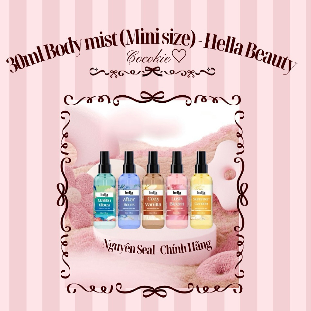 ˗ˏˋ ★ ˎˊ˗ 30ml │ Auth Mini size Body mist Xịt thơm lưu hương Nguyên seal  - Hella Beauty