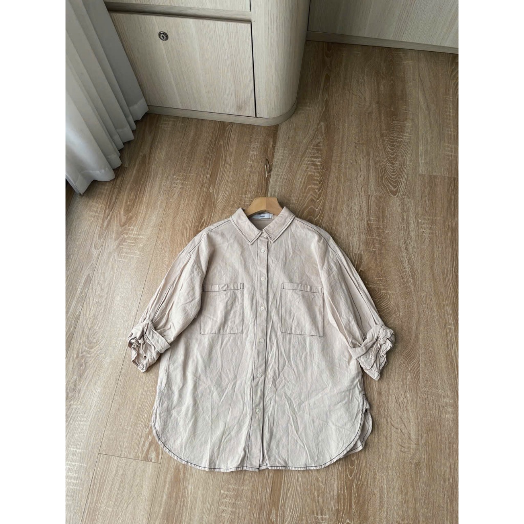 Áo sơmi 2hand Nhật xô linen tay lửng, SML
