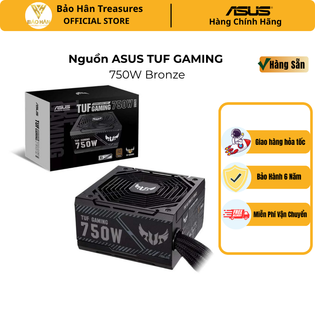 Nguồn ASUS TUF GAMING 750W Bronze  (80 Plus Bronze ) - SP005627 - Hàng Chính Hãng
