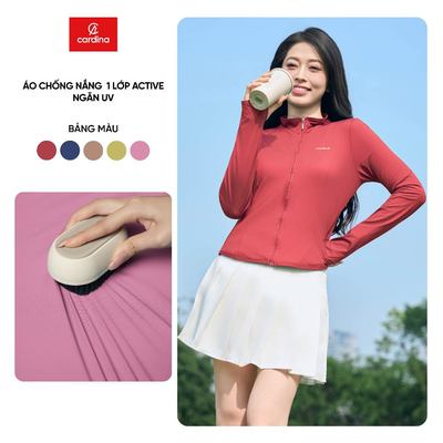 Áo chống nắng CARDINA 1 lớp Active chất liệu ice text sợi lạnh với chỉ số SPF50+ ngăn chặn tia UV 5NMF03