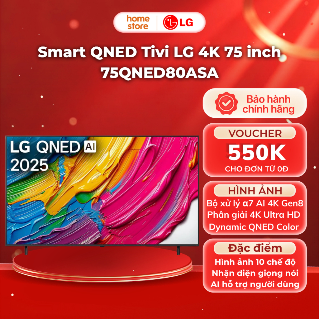 Smart QNED Tivi LG 4K 75 inch 75QNED80ASA