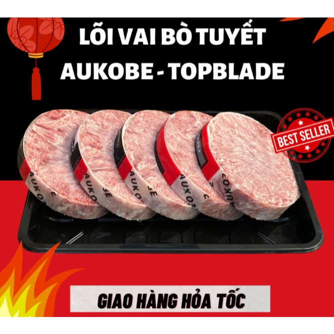 [LaiFarm - Hỏa tốc HN] Lõi vai bò tuyết Aukobe Úc làm steak,bít tết BBQ