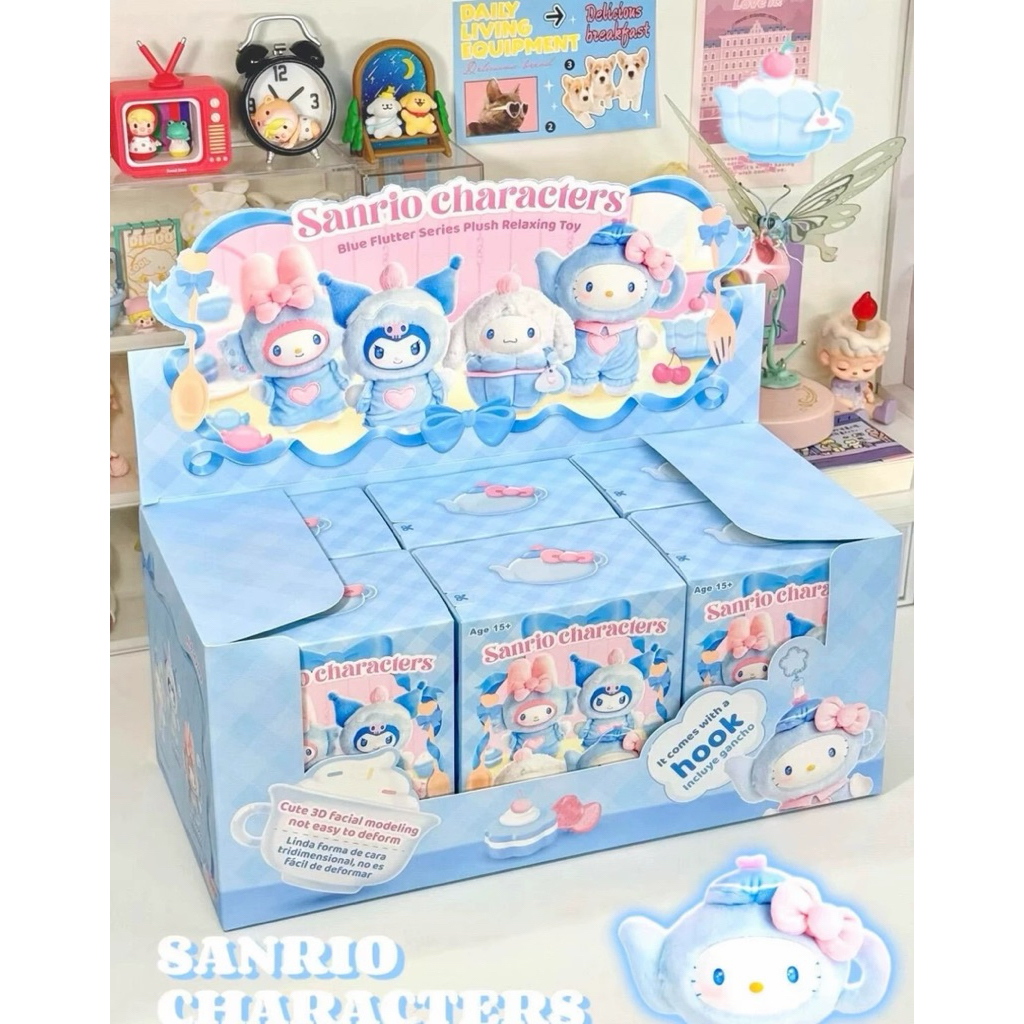 Blindbox hộp mù Sanrio Blue Flutter Plush Relaxing Toy