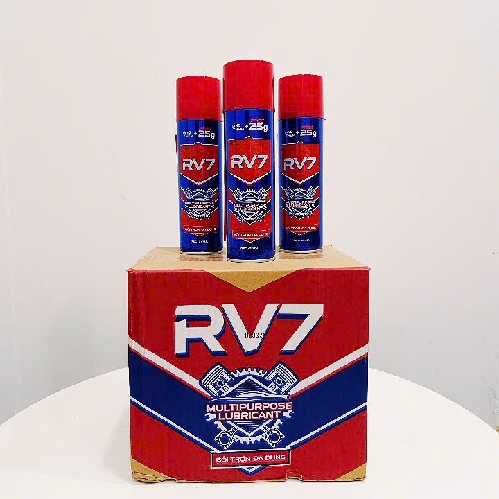 Thùng 12 Chai Xịt Chống Rỉ Sét Và Bôi Trơn RV7