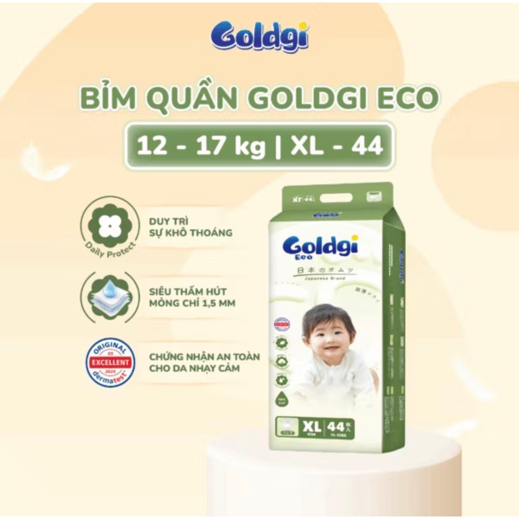 [Goldgi Eco cải tiến 2026] Tã bỉm Goldgi Eco Cải Tiến Mới Nhất 2026 Siêu Mỏng Nhẹ Dành Cho Bé