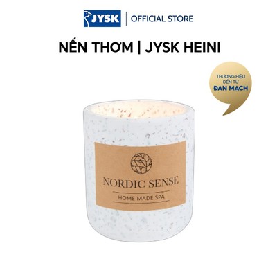 Nến thơm | JYSK HEINI | paraffin/đá | họa tiết terazzo | Ø9xC10cm