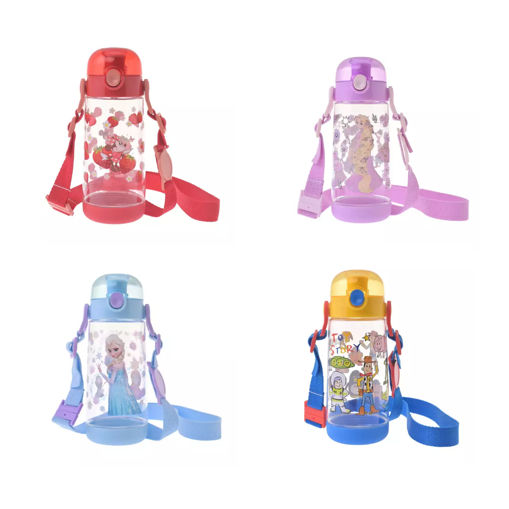 [Direct from Japan] Disney [Kids'] Water Bottle - Clear with Strap - Japan NEW