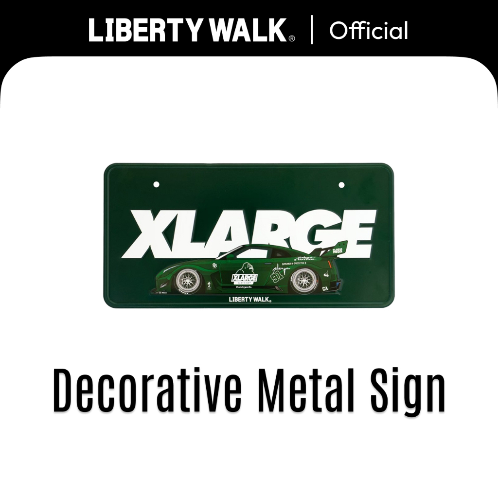 Liberty Walk × XLARGE GTR Green Metal Sign LBWK
