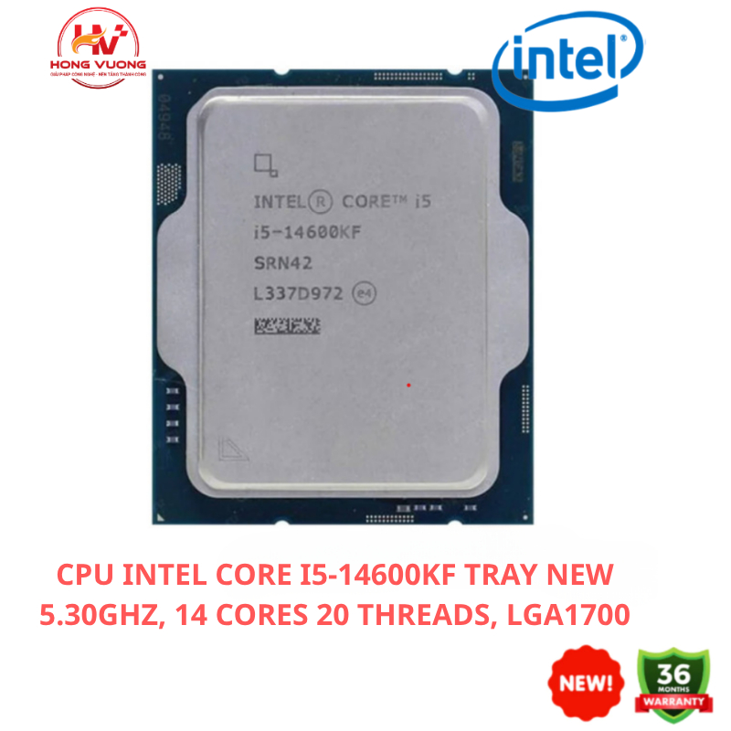 (Full VAT) CPU Intel Core i5 14600KF / 14600K Tray New | Up to 5.3GHz 14C 20 T - BH 36 tháng
