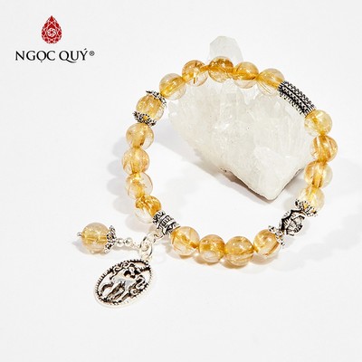 Vòng tay đá Thạch anh tự nhiên phối charm - Mẫu VC0664 - Ngọc Quý