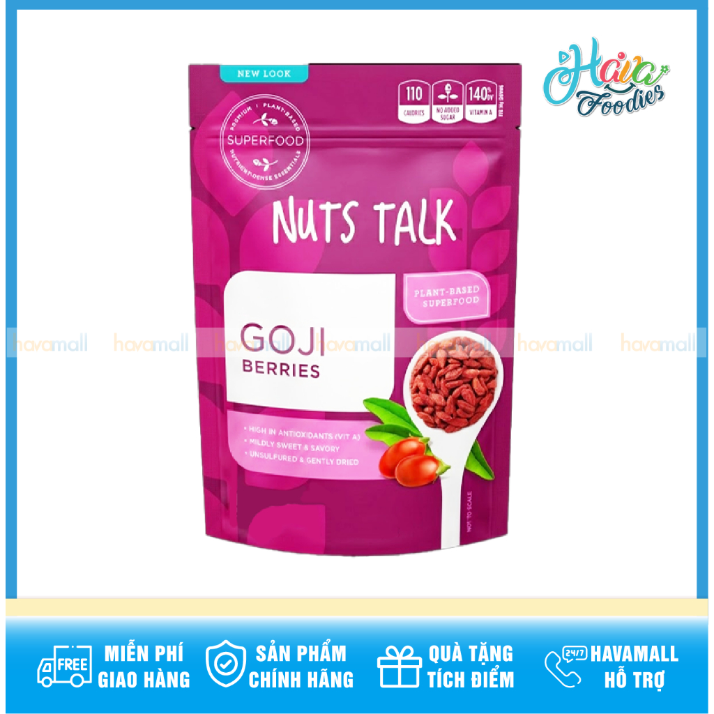 Kỷ Tử Đỏ Tự Nhiên Nuts Talk 250g – Premium Dried Goji Berries Nuts Talk