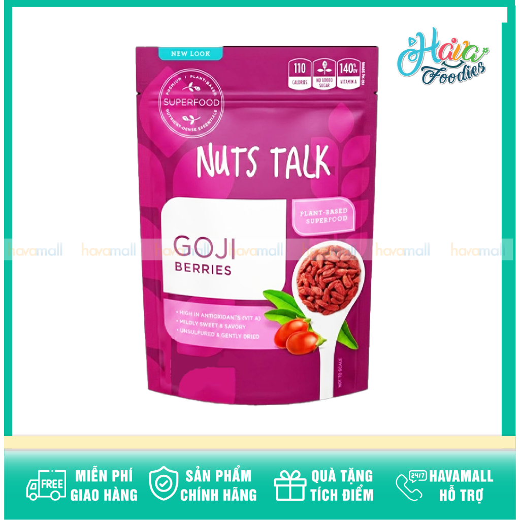 Kỷ Tử Đỏ Sấy Khô Tự Nhiên Nuts Talk 250g – Nuts Talk Dried Goji Berries 250g