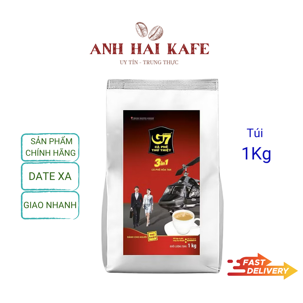 Cà phê G7 3in1 bịch 1kg, Cafe hòa tan Trung Nguyên G7