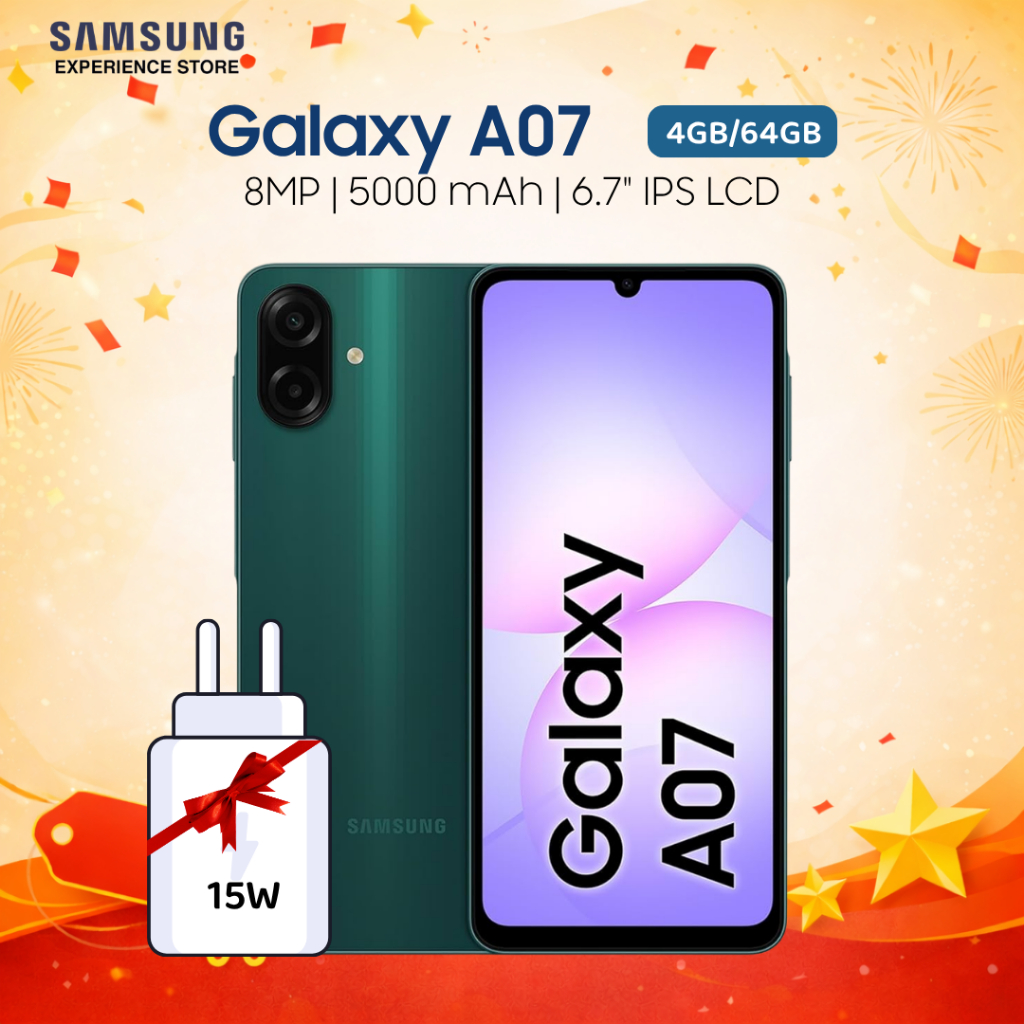 Samsung Galaxy A07 4GB/64GB Tặng kèm sạc nhanh 15W - Chính hãng | BigBuy360 - bigbuy360.vn