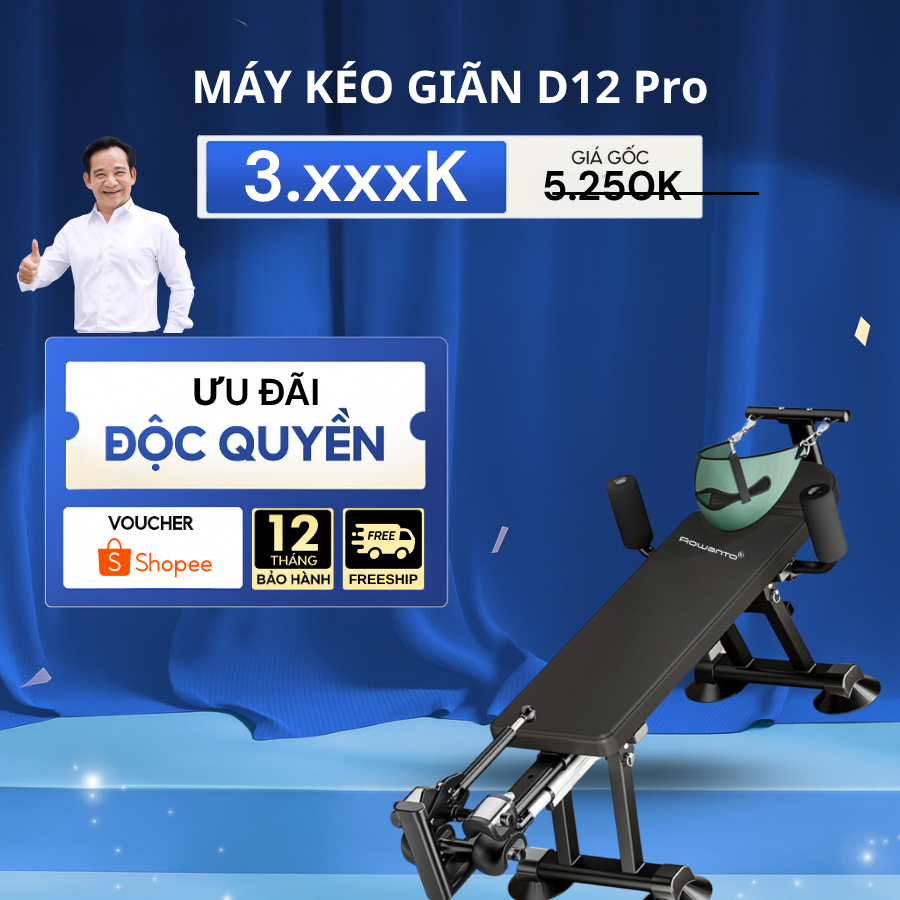 Máy kéo giãn cơ lưng Rowanto Smart Control D12 Pro Hỗ Trợ Cải Tình Trạng Về Cơ Lưng An Toàn Tại Nhà
