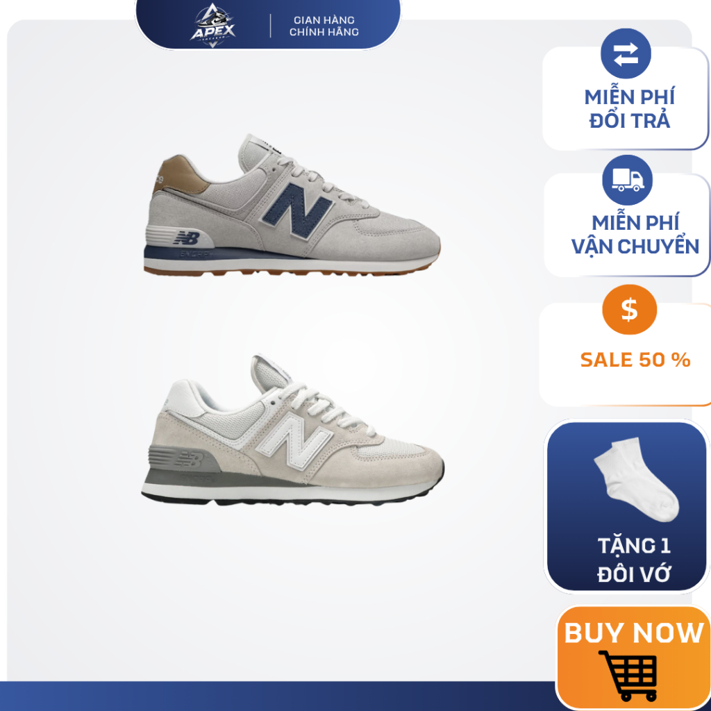 [Chính Hãng] Giày_Newbalance 574 Đủ Các Phối Màu Basic, Giày NB574 Chính Hãng Cực Êm ÁI Full Box