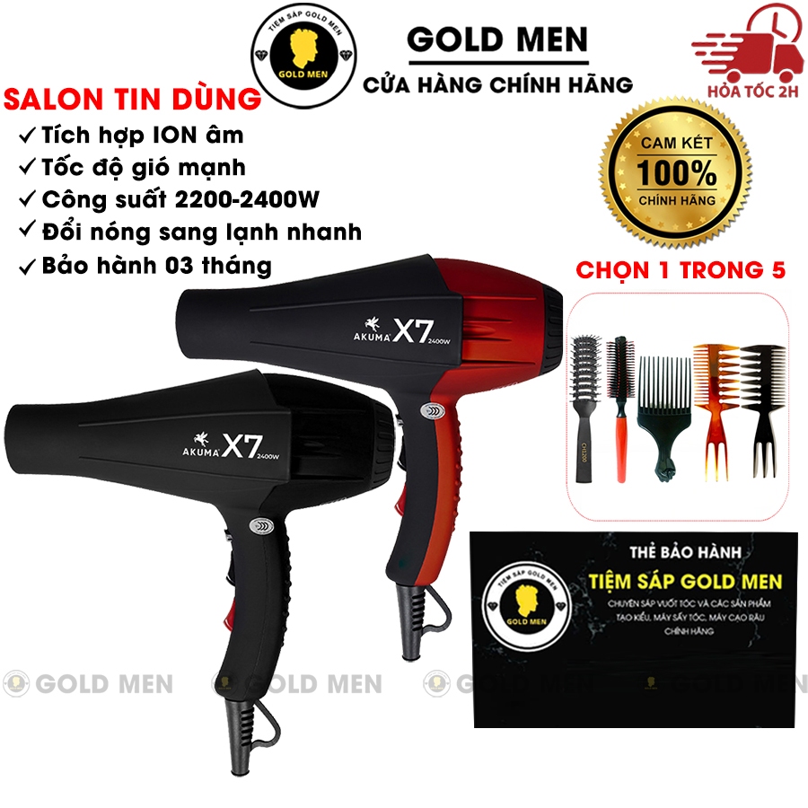 [CHÍNH HÃNG] Máy sấy tóc AKUMA X7 công suất lớn 2400W - Cho Salon Tóc Chuyên Nghiệp