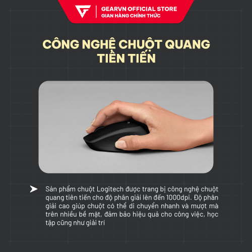 Chuột không dây Logitech M331 Silent Black BH chính hãng 12 tháng | BigBuy360 - bigbuy360.vn