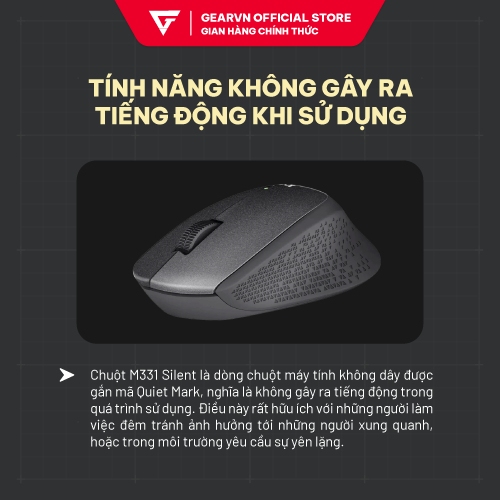 Chuột không dây Logitech M331 Silent Black BH chính hãng 12 tháng | BigBuy360 - bigbuy360.vn