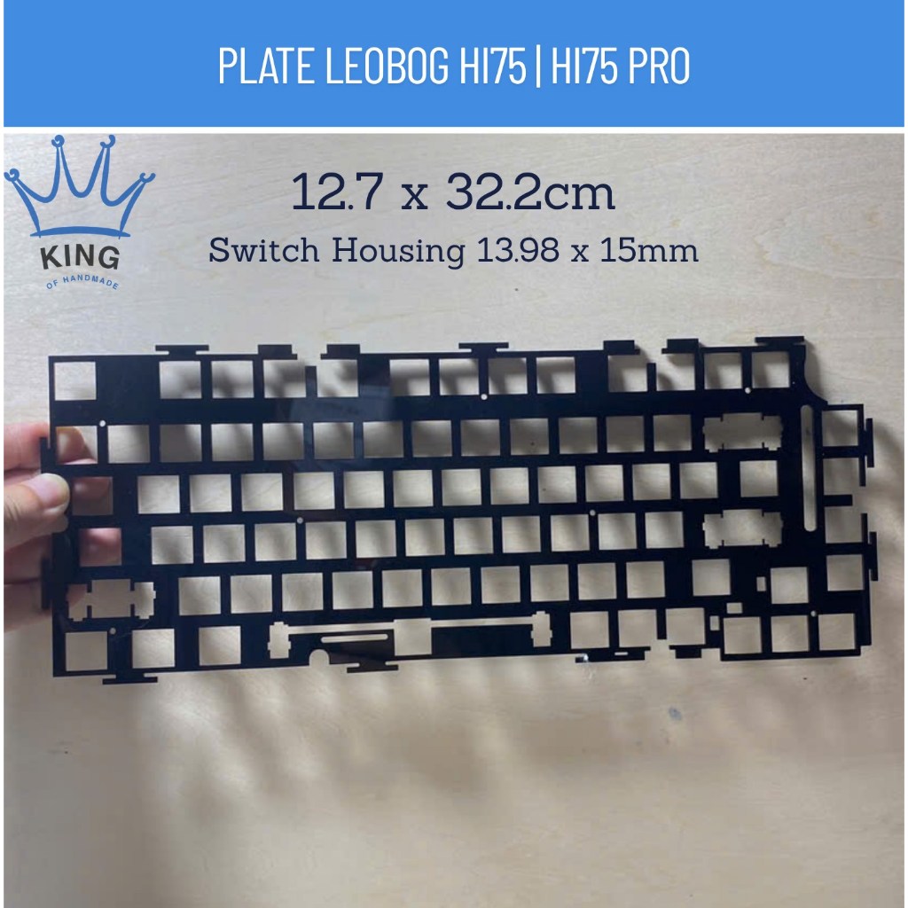 [LEOBOG HI75, HI75 Pro, HI75C, HI75C Pro Edition Plate] Plate bàn phím cơ bằng mica trong, mica đen.