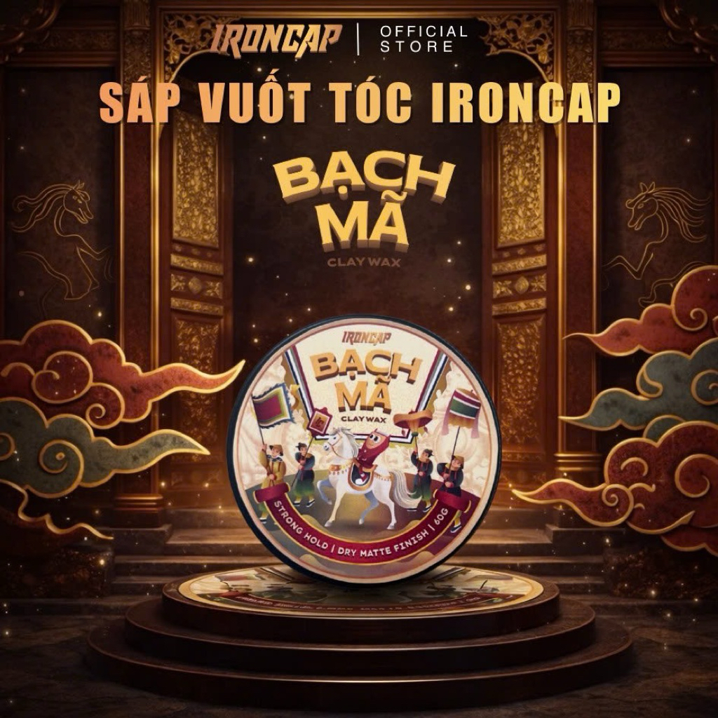 Sáp Vuốt Tóc IRONCAP Bạch Mã 2026 - Sáp vuốt tóc nam 2026