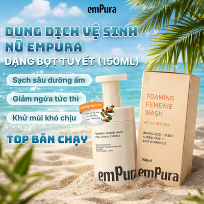 Bọt Vệ Sinh Phụ Nữ Dung Dịch Vệ Sinh Nữ EmPura Hỗ Trợ Kháng Viêm Active Defense 150ml