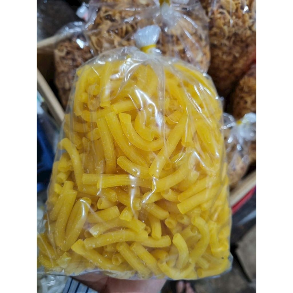 Nui vàng ống dài túi zip 1kg