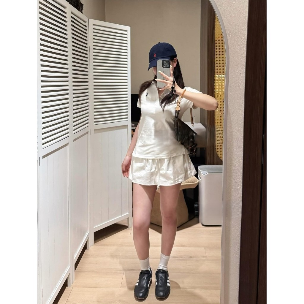 𝟏𝟒𝐚𝐦.𝐬𝐭𝐮𝐝𝐢𝐨 | Áo Thun Polo Nữ Thêu Logo Chất Cotton Mềm Mịn Dễ Phối Đồ Form Slim Fit Trẻ Trung