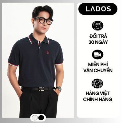 Áo Polo Nam Sang Trọng LADOS-9262 Chất Thun Cá Sấu CVC Mềm Mại Thoáng Khí, Thiết Kế Phối Viền Trụ Cổ Trẻ Trung Lịch Lãm
