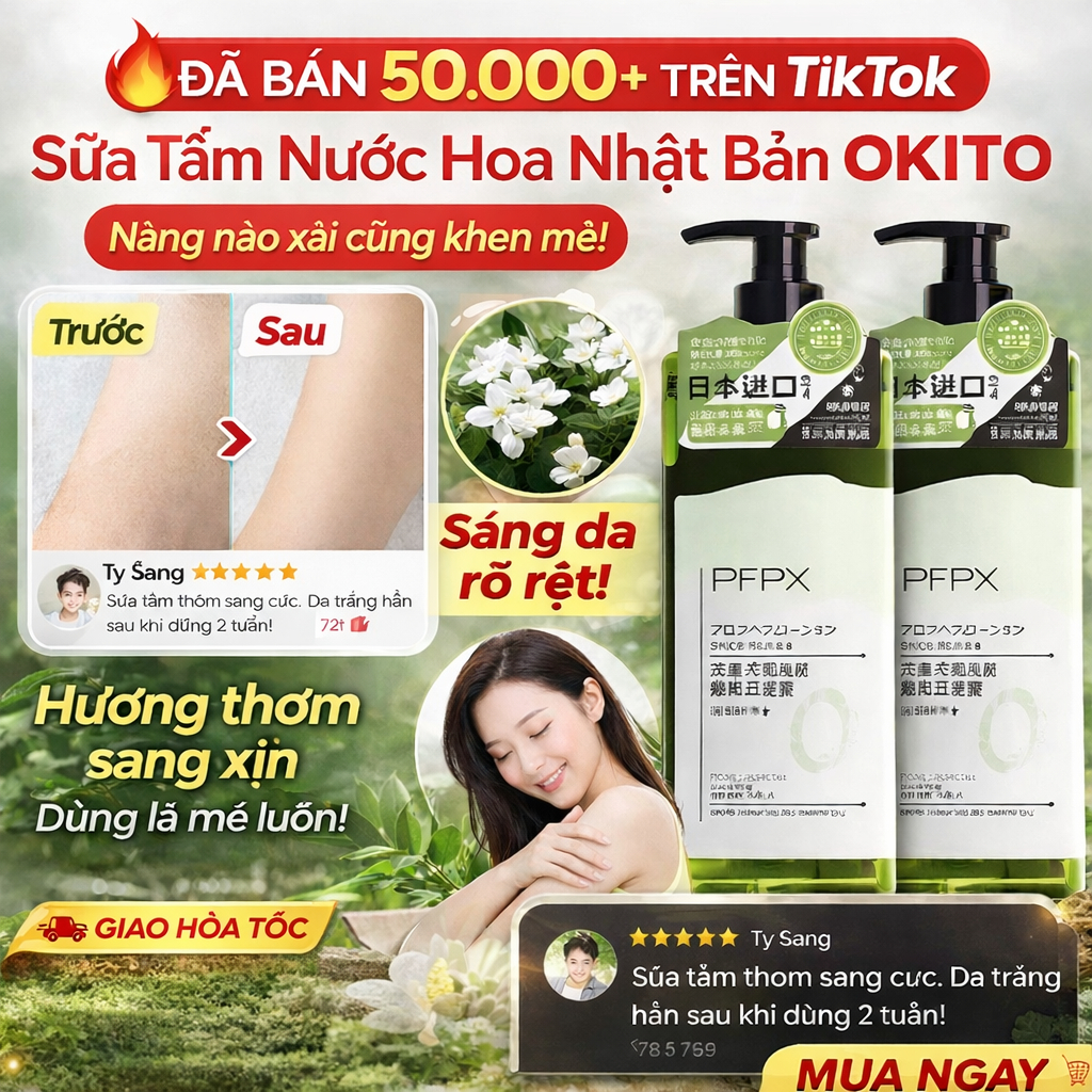 Sữa tắm Nhật Bản OKITO hương thơm dịu nhẹ sữa tắm Nhật Bản
