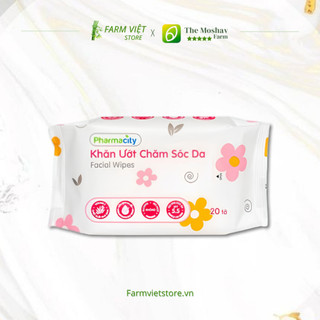 Khăn ướt Chăm sóc da Pharmacity (20pcs/gói) | Farm Việt Store