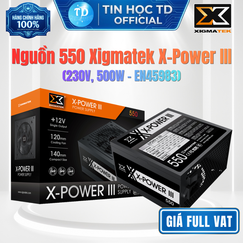 Nguồn 550W Xigmatek X-Power III (EN45983) - Chính hãng phân phối