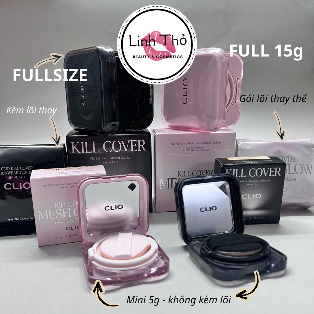 [HỎA TỐC] Cushion CLio Mesh Glow ESSENTIAL SPF50+ PA++++15g
