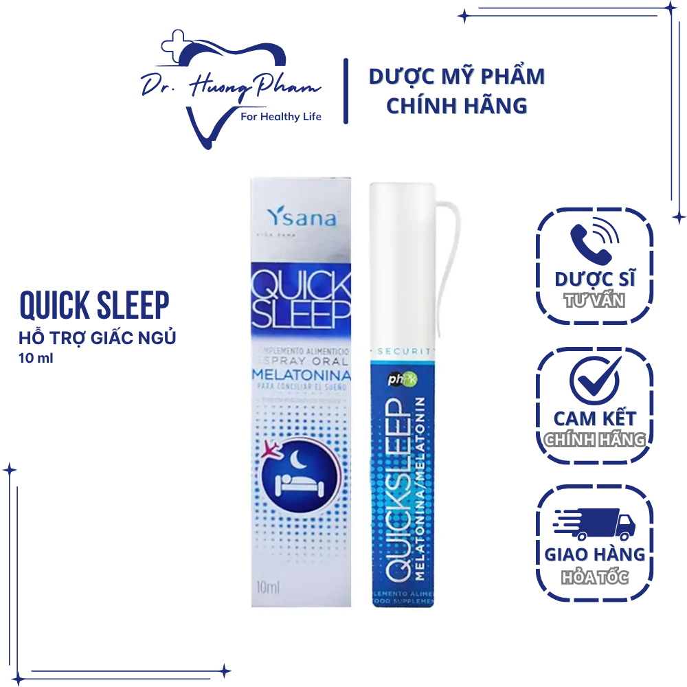 Quick Sleep - Melatonin xịt ngủ giúp người mất ngủ vào giấc nhanh, ngủ tự nhiên, không có tác dụng p
