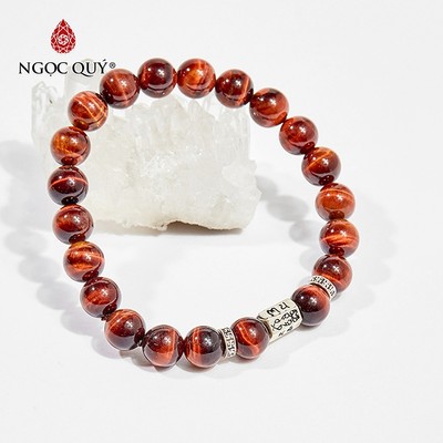 Vòng tay đá Thạch anh mắt hổ tự nhiên phối charm - Mẫu VC0233 - Ngọc Quý