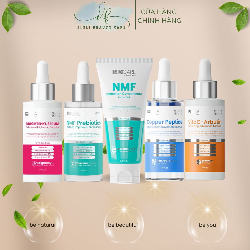 MD CARE | NMF Prebiotics | Brightenyl Serum | Copper Peptide | VitaC - Arbutin | NMF Hydration