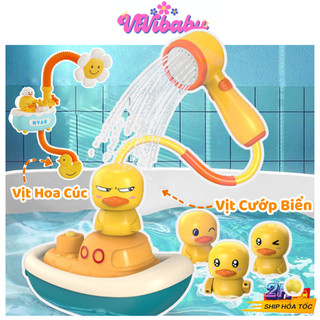 Đồ Chơi Nhà Tắm Vịt Cướp Biển Vịt Phun Nước Thả Bồn Tắm Cho Bé Vòi Sen Tự Động Đồ Chơi Mùa Hè- Đồ Chơi VIVI BABY