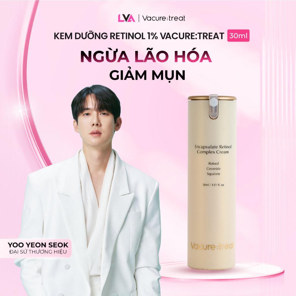 (Tặng mặt nạ Brlab) Kem Dưỡng Retinol 1% Ngừa Lão Hóa, Giảm Mụn Vacure:treat Encapsulate Retinol Com