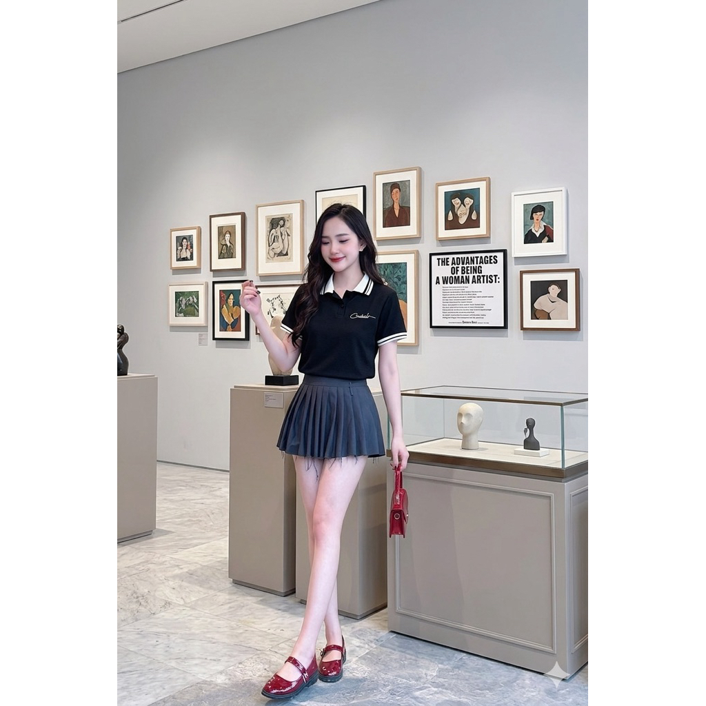 Áo nữ Polo-Lista Thêu Chữ thiết kế from vừa đủ size ,thanh lịch-sang trọng ,phù hợp bốn mùa ( Mã 3) | BigBuy360 - bigbuy360.vn
