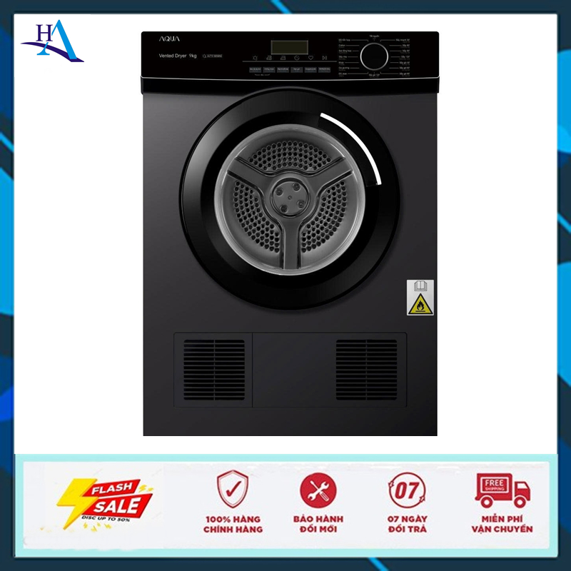 Máy sấy thông hơi Aqua 9 kg AQH-V901K PS (Free Ship Nội Thành TP.HCM-Ngoài Tỉnh Liên Hệ Shop)