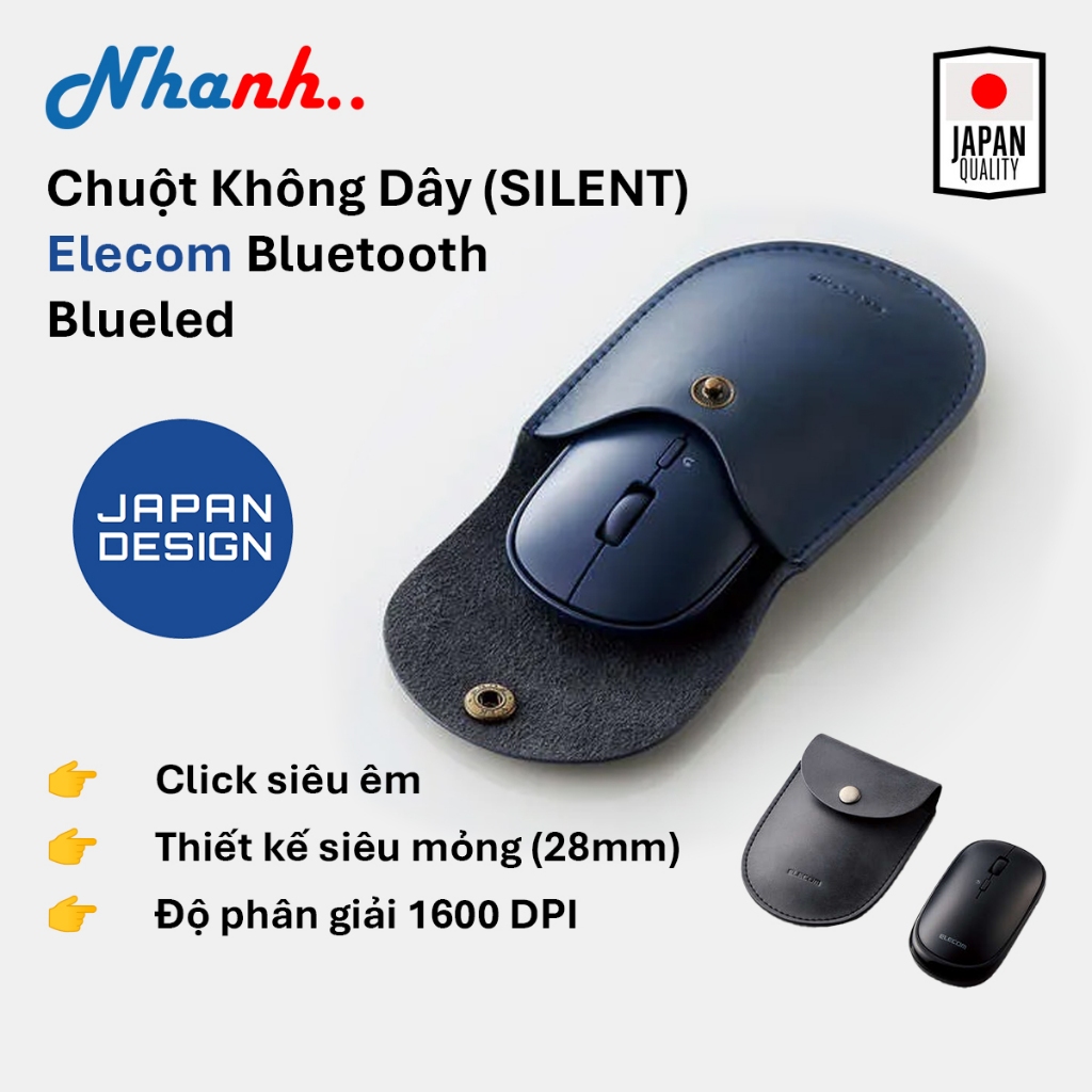 Chuột Elecom Bluetooth yên tĩnh không dây M-TM10BB