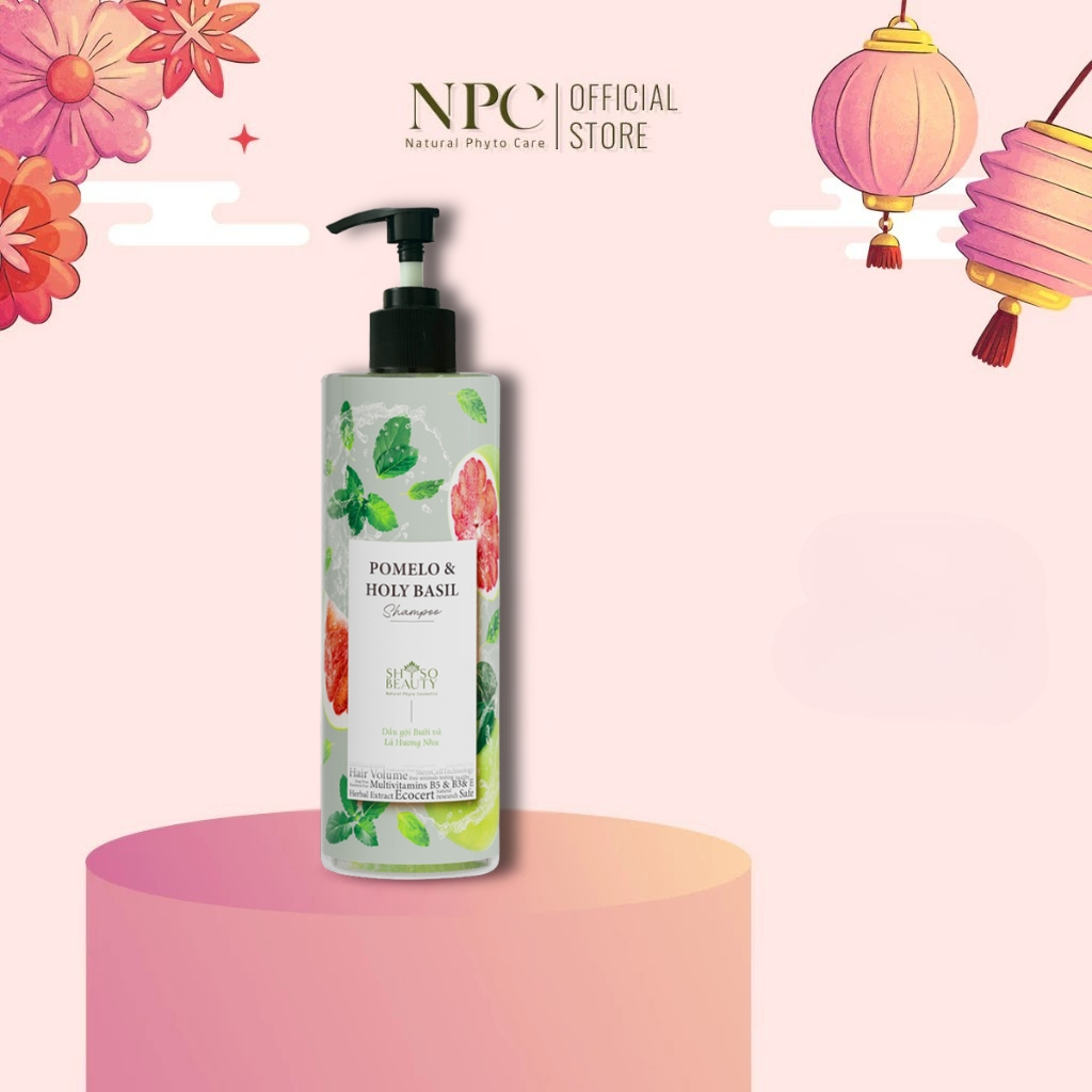 Dầu Gội Phyto Biotics Bưởi và Hương Nhu giúp giảm gãy rụng tóc - NPC PHAR
