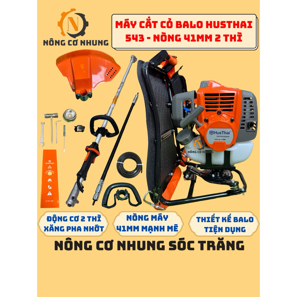MÁY CẮT CỎ HUSTHAI BALO 543 - NÒNG 41MM SIÊU KHOẺ  SIÊU TIẾT KIỆM XĂNG - HÀNG CHÍNH HÃNG HUSTHAI