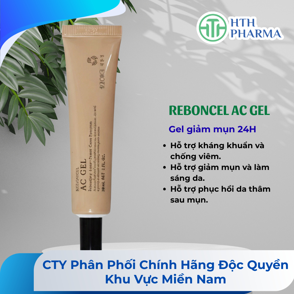 GEL CHẤM GIẢM MỤN 24H - REBONCEL AC GEL – GEL LÀM GIẢM MỤN, DỊU DA - 15ml