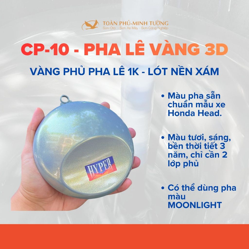 Sơn màu pha lê vàng 1K (Code: CP-10) - 500ML - 1L