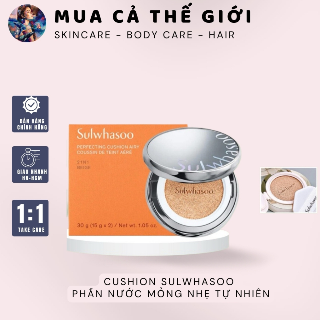 [Mini/Fullsize] Cushion Sul | Phấn nước mỏng nhẹ tự nhiên