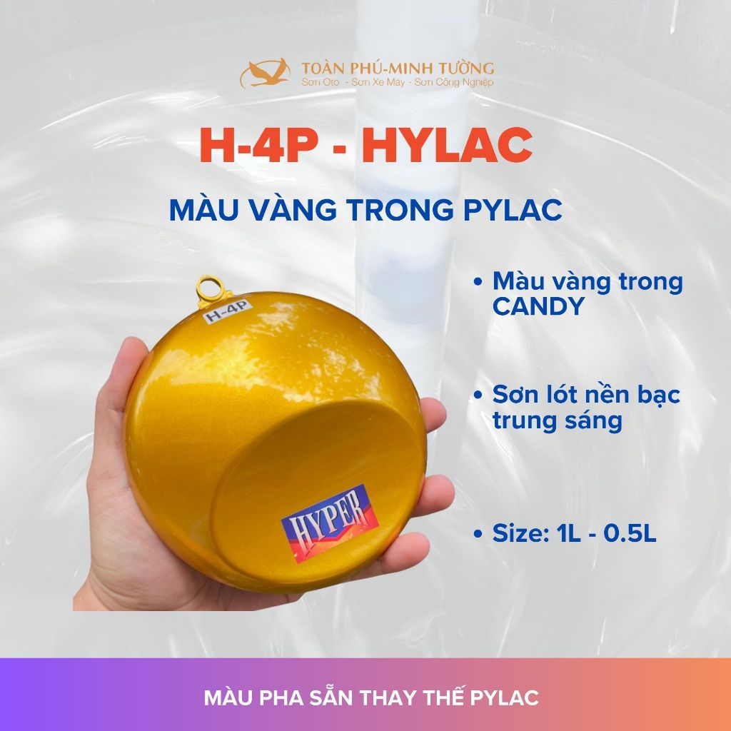 Sơn xe máy HYPER Candy màu vàng 1K (Code: H-4C)