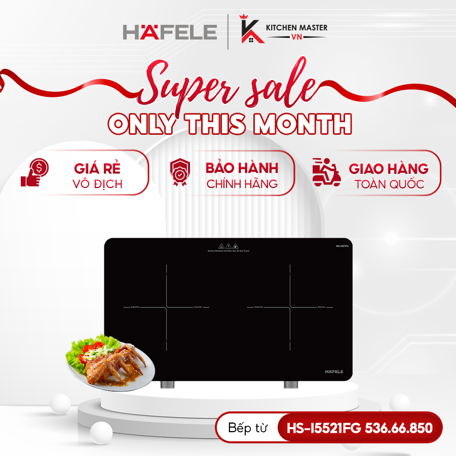 Bếp từ đôi Hafele HS-I5521FG 536.66.850 bảo hành 1 năm